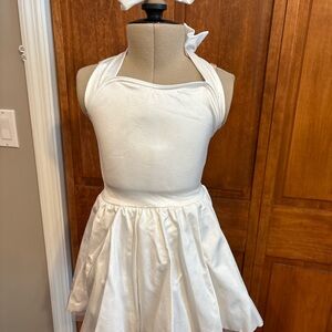 Weissman White and Tan Halter Dress